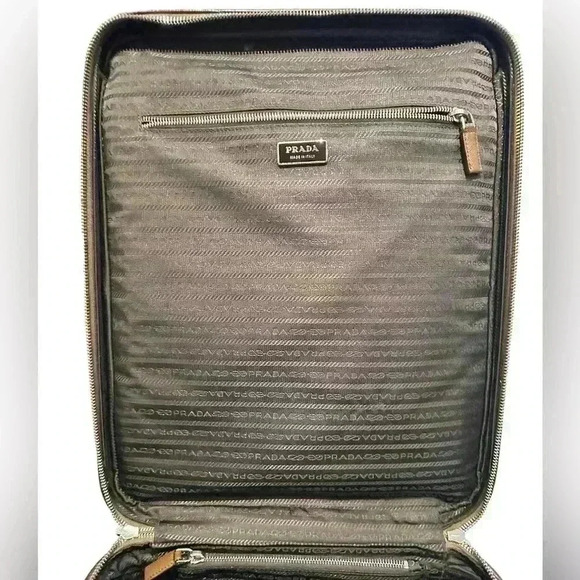 PRADA  Suitcase in Brown Saffiano Leather - Picture 7 of 9